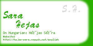 sara hejas business card